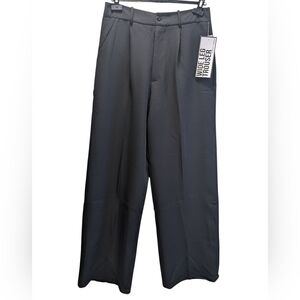 Almost Famous Black Wide Leg Pants High Rise Pleated In Front Size XL New